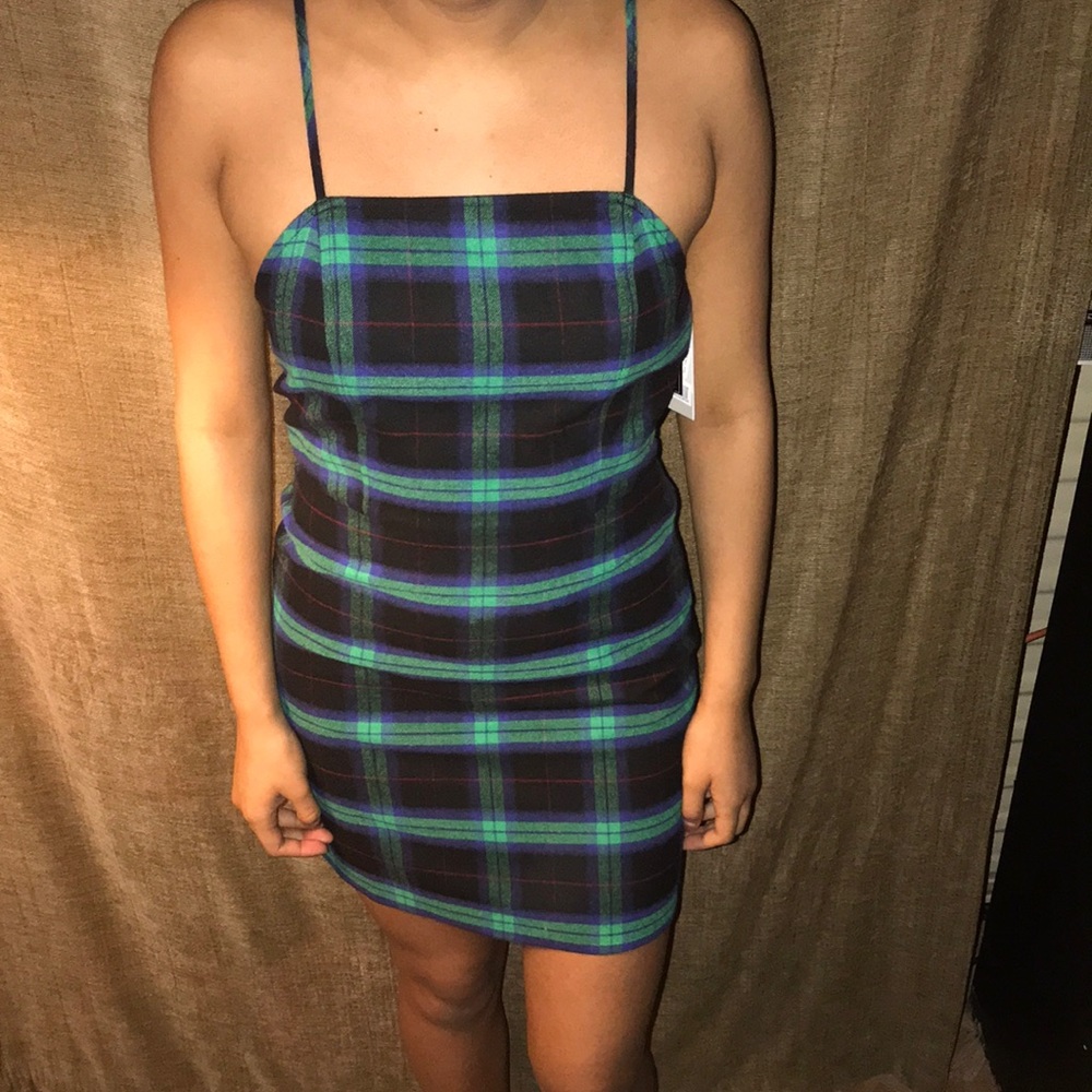Plaid mini dress